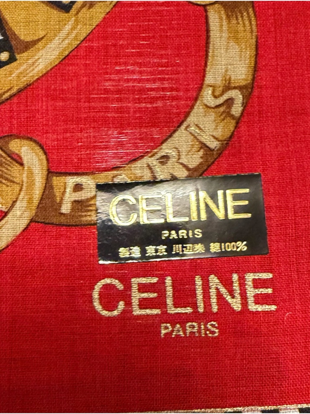 Celine Chain Design Silk Scarf with COA NWOT - Picture 3 of 7